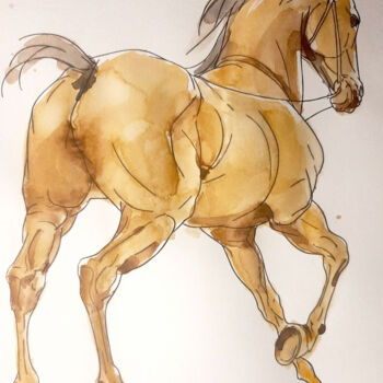 "🖼️ Wild Momentum" başlıklı Tablo Armajay tarafından, Orijinal sanat, Suluboya