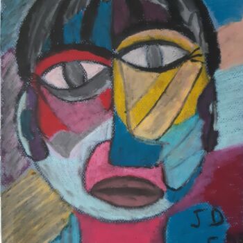 Pintura titulada "Hommage à Jawlenski…" por Jacques Desvaux (JD), Obra de arte original, Pastel