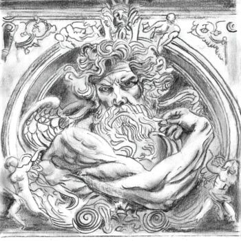 Drawing titled "Breath of Stone – M…" by Armajay, Original Artwork, Charcoal