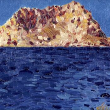 Painting titled "Marseille Ile Maïre" by Bertrand Daullé, Original Artwork, Oil