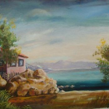 Painting titled "Rock" by Reis, Original Artwork, Oil