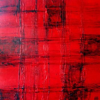 Painting titled "Red After Dark" by Sio Montera, Original Artwork