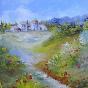 Peinture intitulée "en provence" par Géraldine Streichert, Œuvre d'art originale, Huile