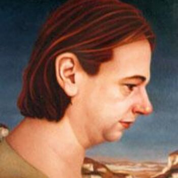 Painting titled "Christian" by Ellen De Groot, Original Artwork, Oil
