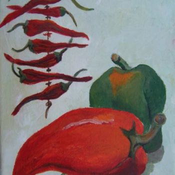 Peinture intitulée "fruits du soleil" par Anne-Frédérique Ferret, Œuvre d'art originale, Huile