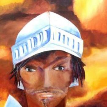 Peinture intitulée "don quichotte 3" par Noëlle Dauby, Œuvre d'art originale