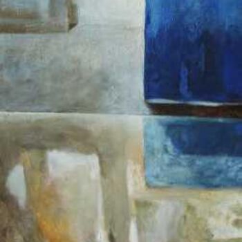 Ζωγραφική με τίτλο "reflet bleu" από Mathieu Weemaels, Αυθεντικά έργα τέχνης