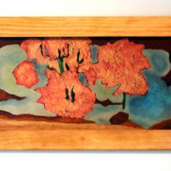 Painting titled "redglow" by Angelo Di Pietrantonio, Original Artwork