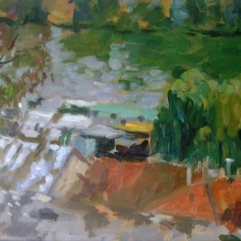 Peinture intitulée "CONFLANS SAINT-HONO…" par Olga Richir, Œuvre d'art originale, Huile