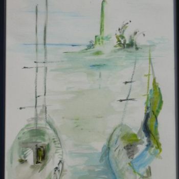 Peinture intitulée "Essai Porto Cristo…" par Nathalie Torrents, Œuvre d'art originale