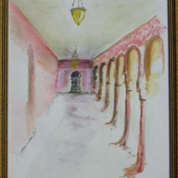 Peinture intitulée "Essai Pueblos Espag…" par Nathalie Torrents, Œuvre d'art originale