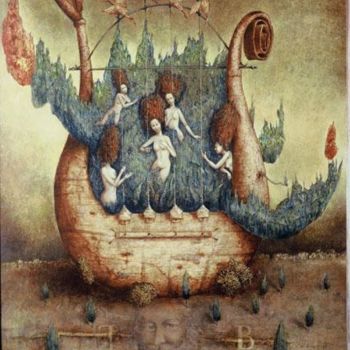 Painting titled "MEMORY OF J.S.BRAHM" by Peter Marcek, Original Artwork