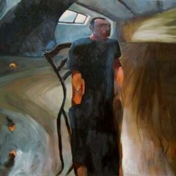 Painting titled "personnage" by Mathieu Weemaels, Original Artwork