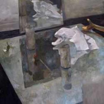Peinture intitulée "papier froissé" par Mathieu Weemaels, Œuvre d'art originale