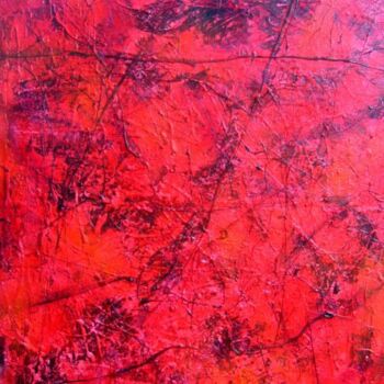 Painting titled "Crimson Rush" by Sio Montera, Original Artwork