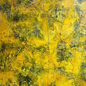 Ζωγραφική με τίτλο "Yellow Trance" από Sio Montera, Αυθεντικά έργα τέχνης