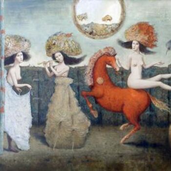 Painting titled " LOTH`S DAUGHTERS G…" by Peter Marcek, Original Artwork