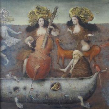 Painting titled "LOTH`S DAUGHTERS I" by Peter Marcek, Original Artwork