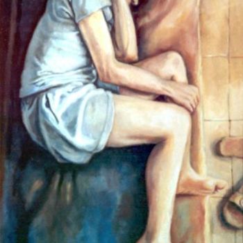 Pittura intitolato "Sonno" da Luisa Valenzano, Opera d'arte originale