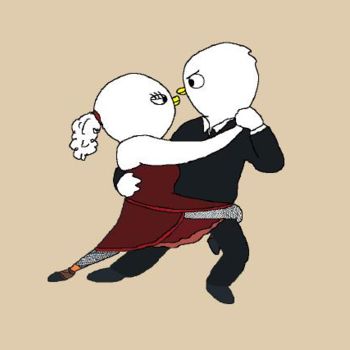 Drawing titled "Argentine Tango" by Kai-Yu Sun, Original Artwork