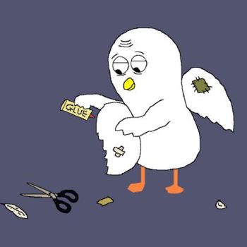 Drawing titled "Old Angel" by Kai-Yu Sun, Original Artwork