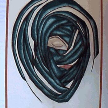 Drawing titled "le secret" by Nelly Coudoux, Original Artwork, Pastel