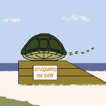 Drawing titled "Lifeguard" by Kai-Yu Sun, Original Artwork