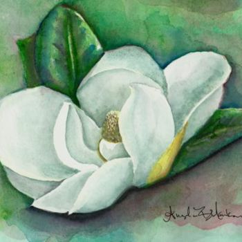Painting titled "Magnolia 2" by Artwench, Original Artwork