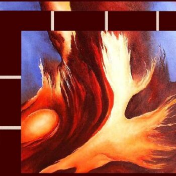 Malerei mit dem Titel "inferno" von Anita Burnaz, Original-Kunstwerk