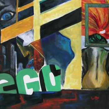 Painting titled "Ego" by Leonblas, Original Artwork