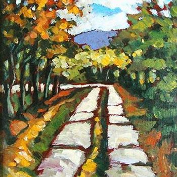 Pintura intitulada "Tuscany woods" por Rita Monaco, Obras de arte originais, Óleo