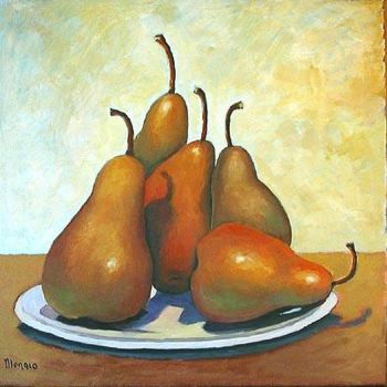"Five pears" başlıklı Tablo Rita Monaco tarafından, Orijinal sanat, Petrol
