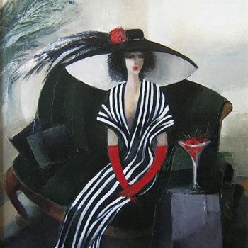 Painting titled ""In the Interior"" by Diana Sadykova, Original Artwork