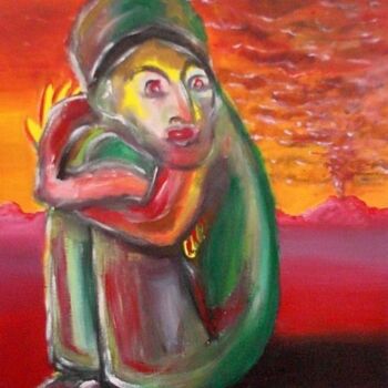 Malerei mit dem Titel "Paranoia" von Edith Bos Boyer (EDITH DONC), Original-Kunstwerk, Acryl