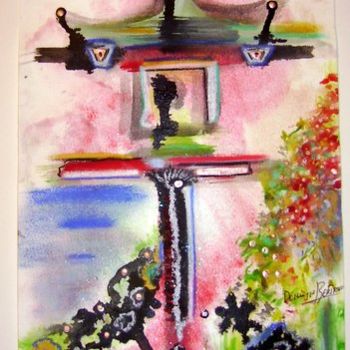 「pagode」というタイトルの絵画 Dominique Bertrandによって, オリジナルのアートワーク
