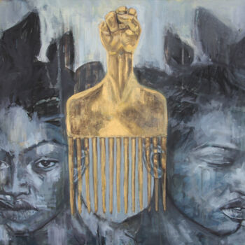 Malerei mit dem Titel "Comb" von Gary Frier, Original-Kunstwerk, Öl Auf Keilrahmen aus Holz montiert