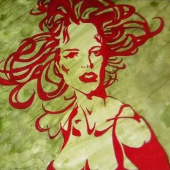 Painting titled "She #3 30pfp" by Richard Herr, Original Artwork, Acrylic