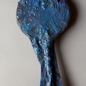 Sculpture intitulée "Trophée... Terre-bl…" par Anne-Frédérique Ferret, Œuvre d'art originale, Papier