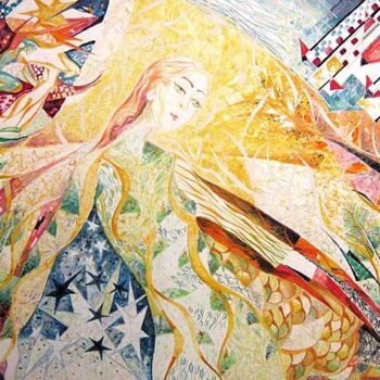 Dessin intitulée "Isles." par Biser Panayotov, Œuvre d'art originale, Aquarelle