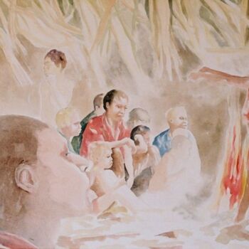 Peinture intitulée "la sega" par Martial Bidard, Œuvre d'art originale, Aquarelle