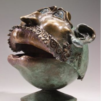 Sculpture intitulée "Gaulois" par Sak, Œuvre d'art originale