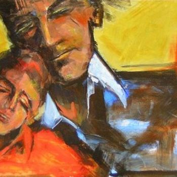 Painting titled "Father & Son37pmcp" by Richard Herr, Original Artwork, Acrylic