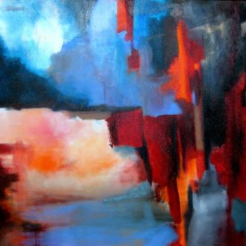 Peinture intitulée "le demon de l'autre" par Noëlle Dauby, Œuvre d'art originale