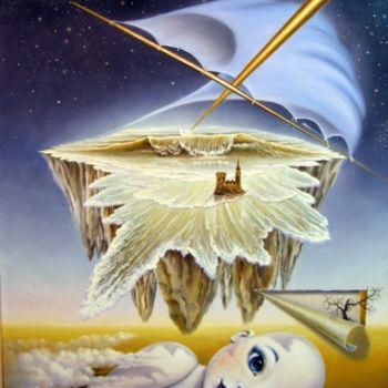 Schilderij getiteld "Open eyes dreaming…" door Gyuri Lohmuller, Origineel Kunstwerk, Olie