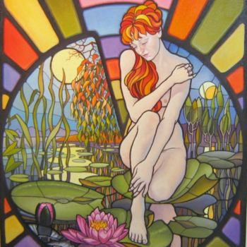 Schilderij getiteld "time passing by - l…" door Gyuri Lohmuller, Origineel Kunstwerk, Olie