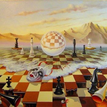 "the fools rules the…" başlıklı Tablo Gyuri Lohmuller tarafından, Orijinal sanat, Petrol