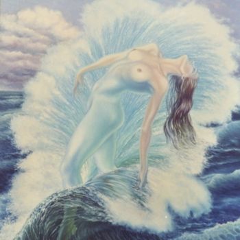 Malerei mit dem Titel "aphrodyte" von Gyuri Lohmuller, Original-Kunstwerk, Öl