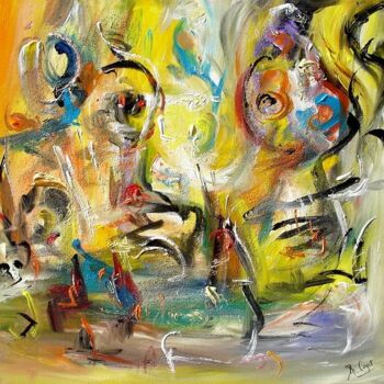 Peinture intitulée "Les yeux de la jung…" par Muriel Cayet, Œuvre d'art originale