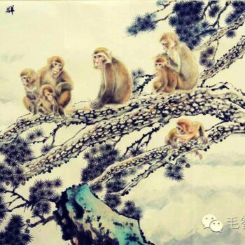 Painting titled "中国历代皇帝" by Zhi Yong Mao, Original Artwork, Oil