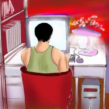 Painting titled "mzy65我更多的插图" by Zhi Yong Mao, Original Artwork